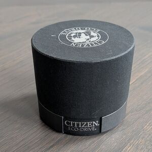 Authentic Citizen Eco-Drive Watch Box – Original Round Cylinder Case